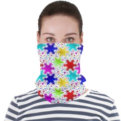 Snowflake Pattern Repeated Face Seamless Bandana (adult) by Amaryn4rt