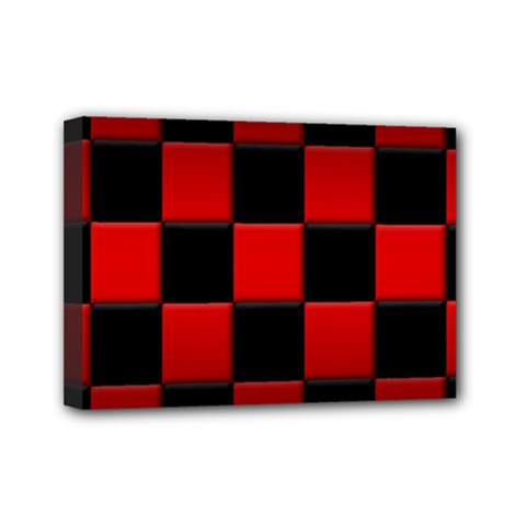 Black And Red Backgrounds- Mini Canvas 7  X 5  (stretched) by Amaryn4rt