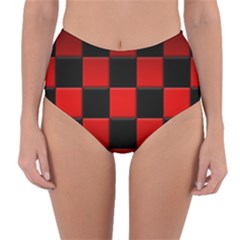 Black And Red Backgrounds- Reversible High-waist Bikini Bottoms by Amaryn4rt