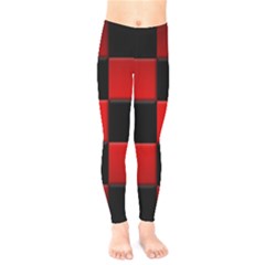 Black And Red Backgrounds- Kids  Leggings by Amaryn4rt