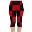 Black And Red Backgrounds- Velvet Capri Leggings  View2