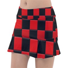 Black And Red Backgrounds- Classic Tennis Skirt by Amaryn4rt