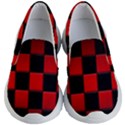 Black And Red Backgrounds- Kids Lightweight Slip Ons View1