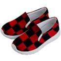 Black And Red Backgrounds- Kids Lightweight Slip Ons View2