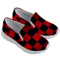 Black And Red Backgrounds- Kids Lightweight Slip Ons View3