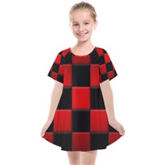 Black And Red Backgrounds- Kids  Smock Dress by Amaryn4rt