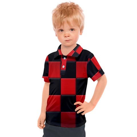 Black And Red Backgrounds- Kids  Polo Tee by Amaryn4rt