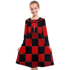 Black And Red Backgrounds- Kids  Midi Sailor Dress by Amaryn4rt