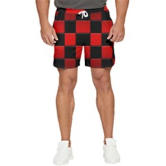 Black And Red Backgrounds- Men s Runner Shorts by Amaryn4rt