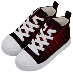 Black And Red Backgrounds Kids  Mid-top Canvas Sneakers by Amaryn4rt