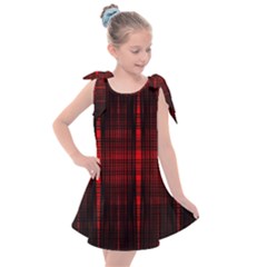 Black And Red Backgrounds Kids  Tie Up Tunic Dress by Amaryn4rt