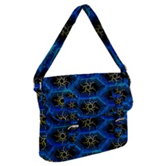 Blue Bee Hive Pattern- Buckle Messenger Bag by Amaryn4rt