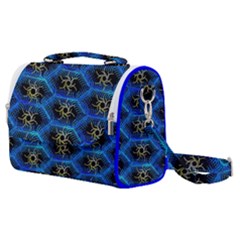 Blue Bee Hive Pattern- Satchel Shoulder Bag by Amaryn4rt