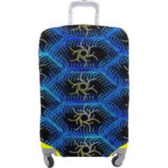 Blue Bee Hive Pattern- Luggage Cover (large) by Amaryn4rt