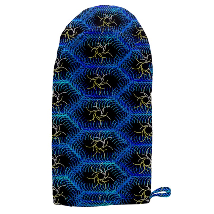 Blue Bee Hive Pattern- Microwave Oven Glove