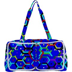 Blue Bee Hive Pattern Multi Function Bag by Amaryn4rt