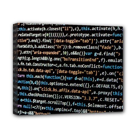 Close Up Code Coding Computer Canvas 10  X 8  (stretched) by Amaryn4rt