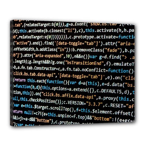 Close Up Code Coding Computer Canvas 20  X 16  (stretched) by Amaryn4rt