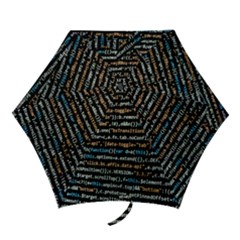 Close Up Code Coding Computer Mini Folding Umbrellas by Amaryn4rt