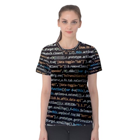 Close Up Code Coding Computer Women s Sport Mesh Tee by Amaryn4rt