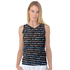 Close Up Code Coding Computer Women s Basketball Tank Top by Amaryn4rt