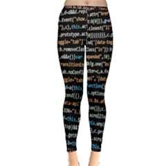 Close Up Code Coding Computer Inside Out Leggings by Amaryn4rt