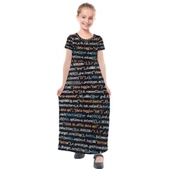 Close Up Code Coding Computer Kids  Short Sleeve Maxi Dress by Amaryn4rt