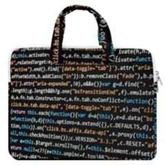 Close Up Code Coding Computer Macbook Pro 16  Double Pocket Laptop Bag  by Amaryn4rt