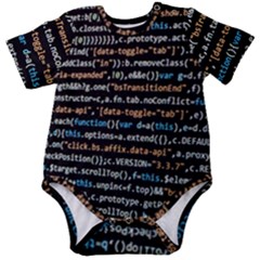 Close Up Code Coding Computer Baby Short Sleeve Bodysuit by Amaryn4rt