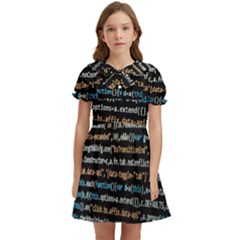 Close Up Code Coding Computer Kids  Bow Tie Puff Sleeve Dress by Amaryn4rt