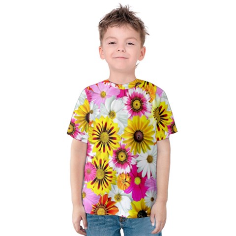 Flowers Blossom Bloom Nature Plant Kids  Cotton Tee by Amaryn4rt