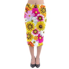 Flowers Blossom Bloom Nature Plant Midi Pencil Skirt by Amaryn4rt