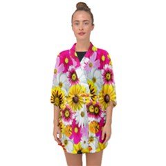 Flowers Blossom Bloom Nature Plant Half Sleeve Chiffon Kimono by Amaryn4rt