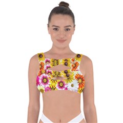 Flowers Blossom Bloom Nature Plant Bandaged Up Bikini Top by Amaryn4rt