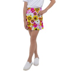 Flowers Blossom Bloom Nature Plant Kids  Tennis Skirt by Amaryn4rt