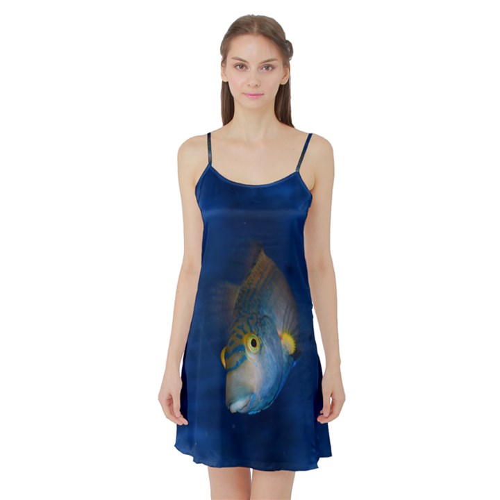 Fish Blue Animal Water Nature Satin Night Slip