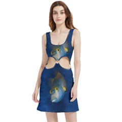 Fish Blue Animal Water Nature Velour Cutout Dress by Amaryn4rt