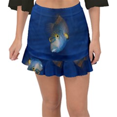 Fish Blue Animal Water Nature Fishtail Mini Chiffon Skirt by Amaryn4rt