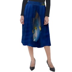 Fish Blue Animal Water Nature Classic Velour Midi Skirt  by Amaryn4rt