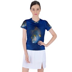 Fish Blue Animal Water Nature Women s Sports Top by Amaryn4rt