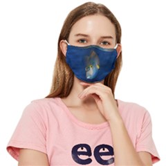 Fish Blue Animal Water Nature Fitted Cloth Face Mask (adult) by Amaryn4rt