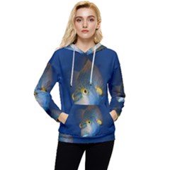 Fish Blue Animal Water Nature Women s Lightweight Drawstring Hoodie by Amaryn4rt