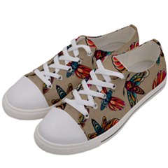 Tattoos Colorful Seamless Pattern Women s Low Top Canvas Sneakers by Amaryn4rt