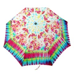 Pattern Decorated Schoolbus Tie Dye Folding Umbrellas by Amaryn4rt