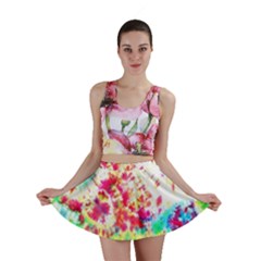 Pattern Decorated Schoolbus Tie Dye Mini Skirt by Amaryn4rt