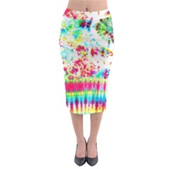 Pattern Decorated Schoolbus Tie Dye Midi Pencil Skirt by Amaryn4rt