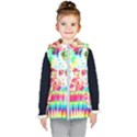 Pattern Decorated Schoolbus Tie Dye Kids  Hooded Puffer Vest View1