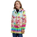 Pattern Decorated Schoolbus Tie Dye Kids  Hooded Longline Puffer Jacket View3