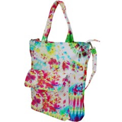 Pattern Decorated Schoolbus Tie Dye Shoulder Tote Bag by Amaryn4rt