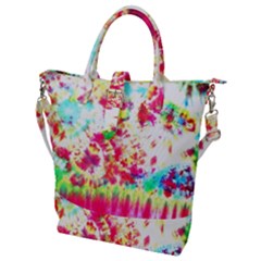 Pattern Decorated Schoolbus Tie Dye Buckle Top Tote Bag by Amaryn4rt